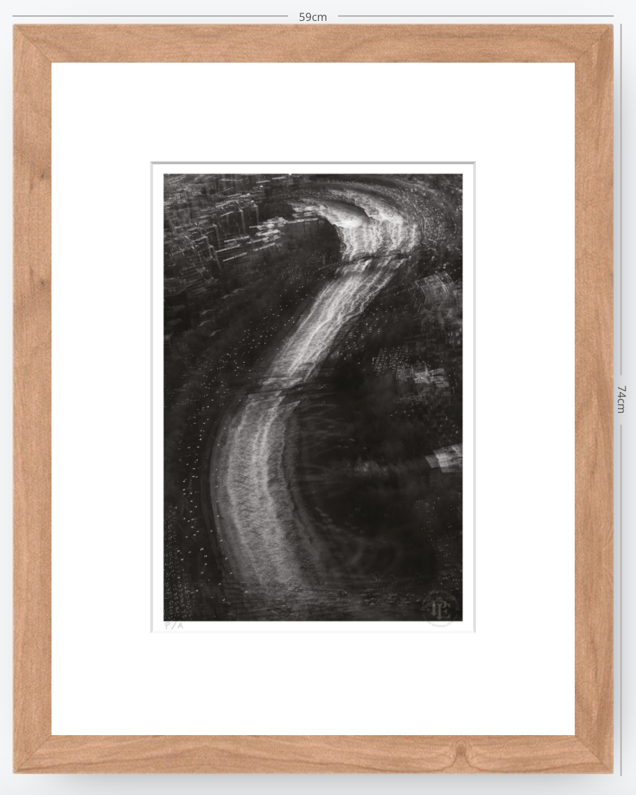 Río Mapocho, Santiago, Chile - 33 x 48 cm