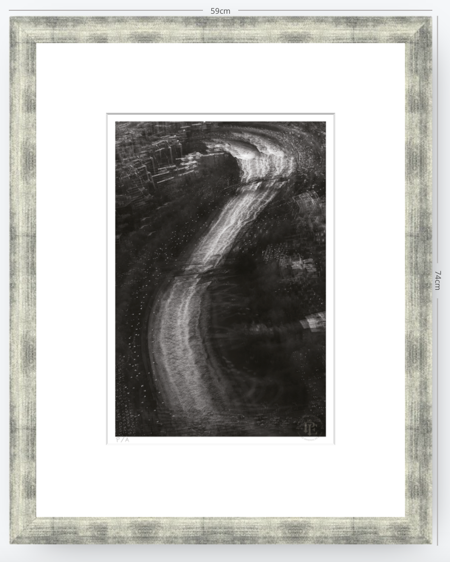 Río Mapocho, Santiago, Chile - 33 x 48 cm