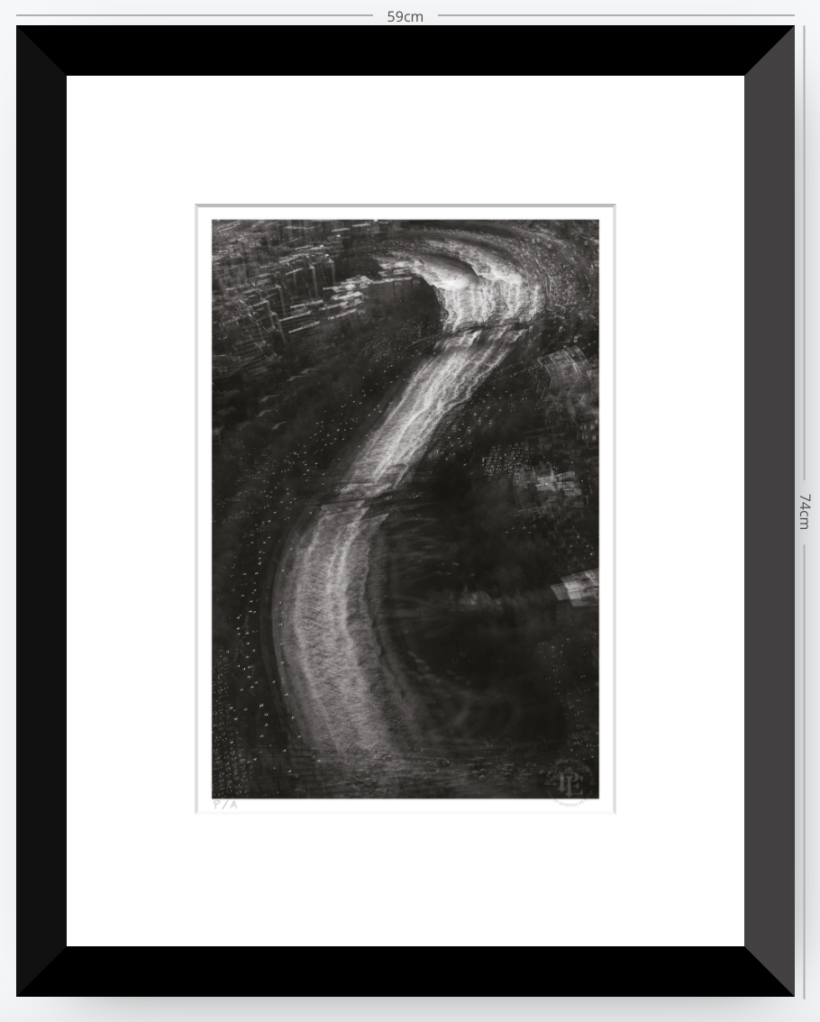 Río Mapocho, Santiago, Chile - 33 x 48 cm