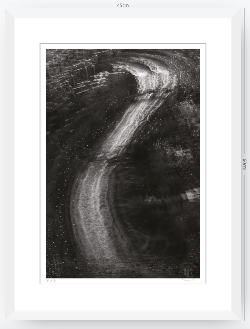 Río Mapocho, Santiago, Chile - 33 x 48 cm